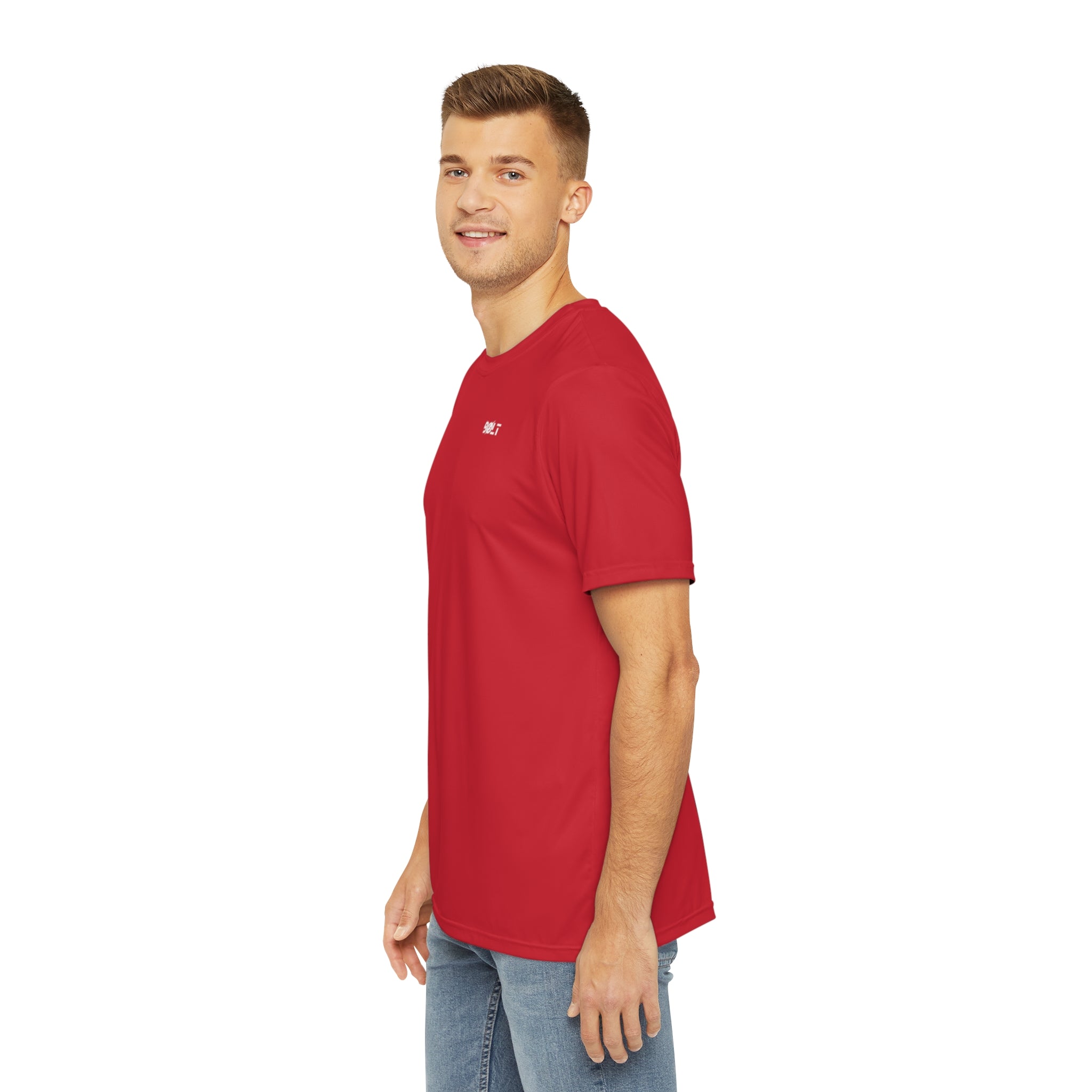 Bolt Wake Boat Short Sleeve Tee Red