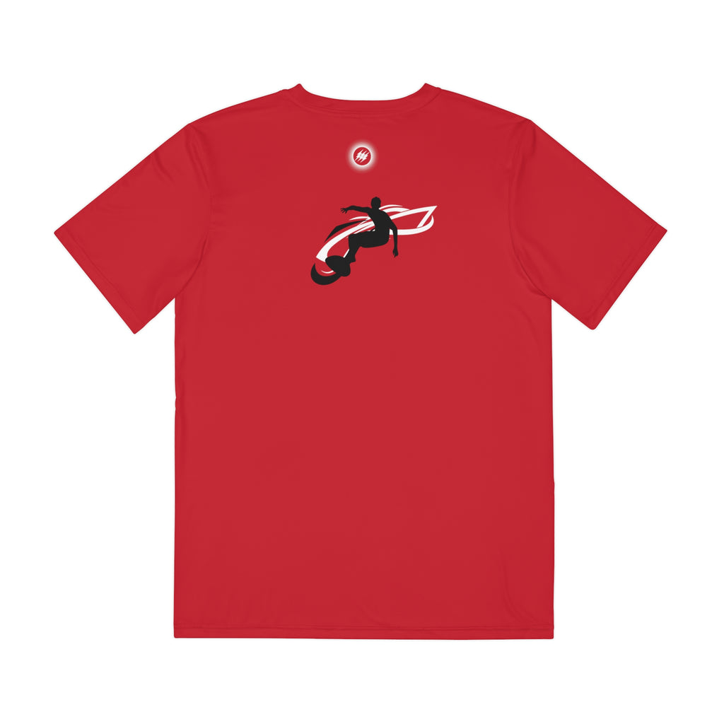 Bolt Wake Boat Short Sleeve Tee Red