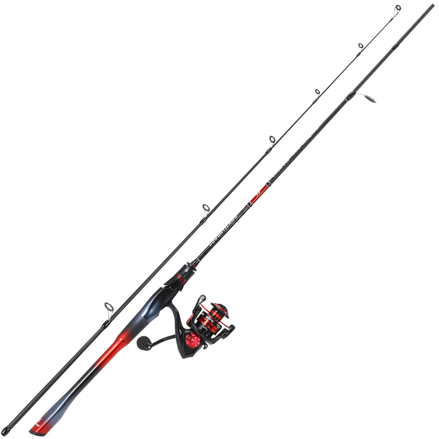 Sougayilang 2section Carbon Fishing Rod and Spinning Fishing Reel Combo 1.68m Rod 1000-3000 Fishing Rod Carp Bass Freshwater