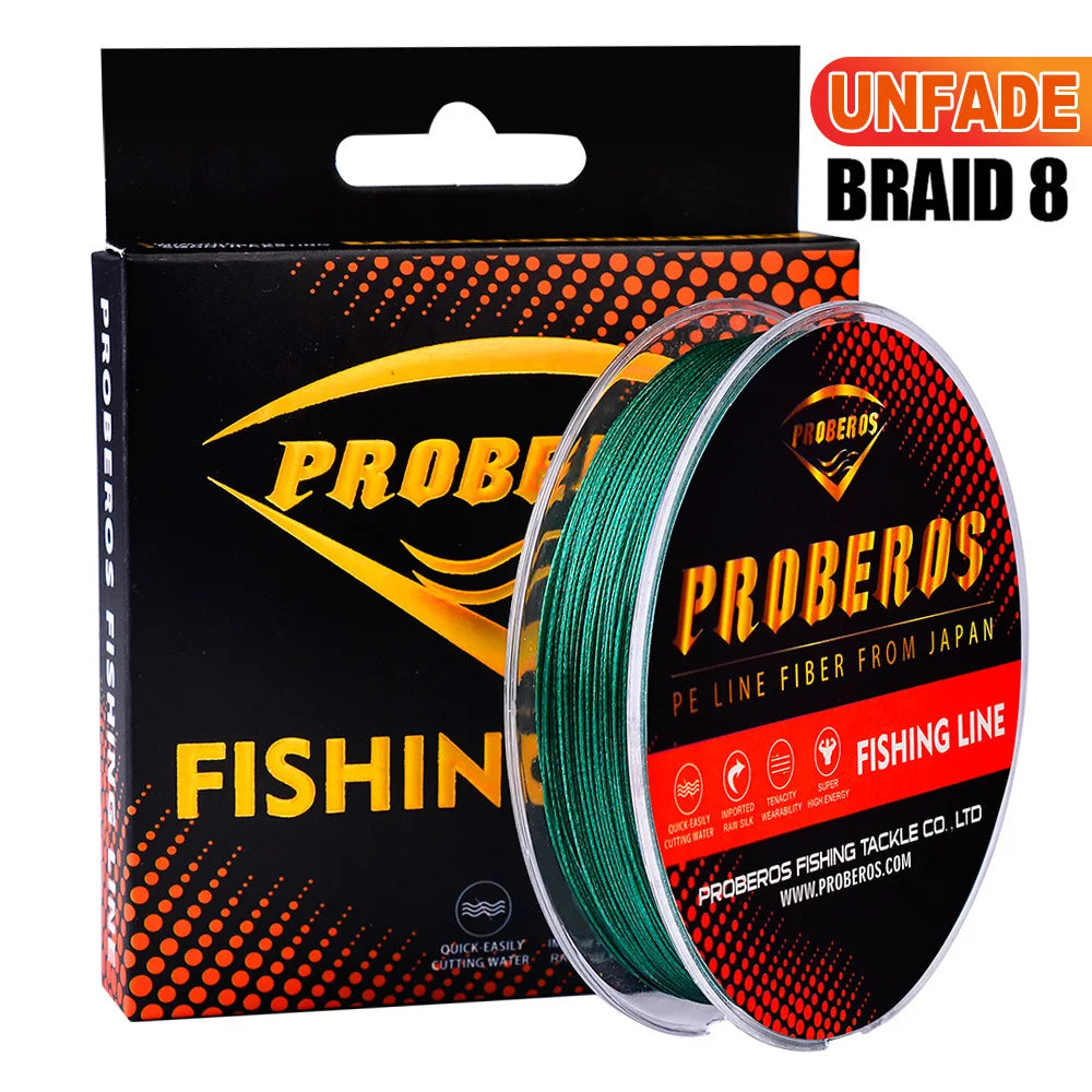 8-Strand Dyneema PE Braided Line 100m Spinning Reel 6LB-120LB 0.1mm-0.6mm PE Fishing Line Less Memory Fishing Accessories