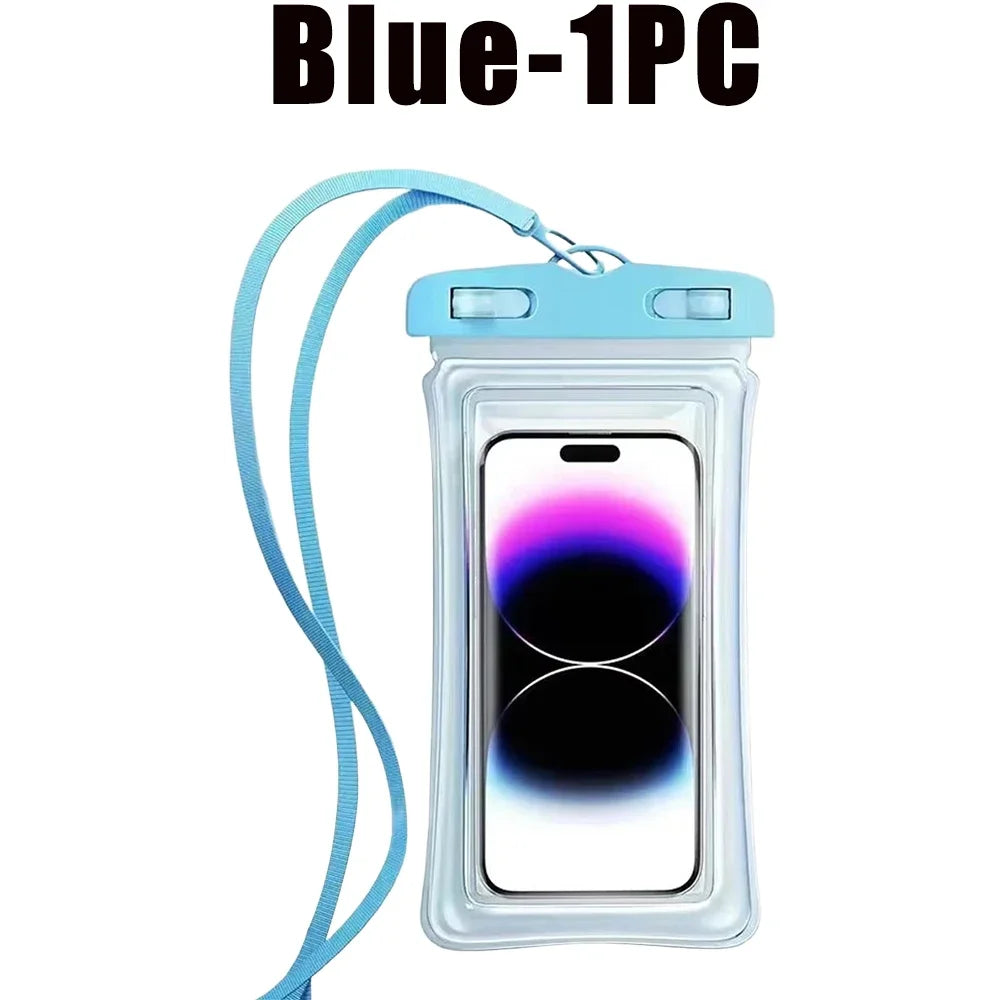 1 High Quality Universal Waterproof Smartphone Bag Phone Case Floating Waterproof Phone Pouch Bag for Diving Swimming