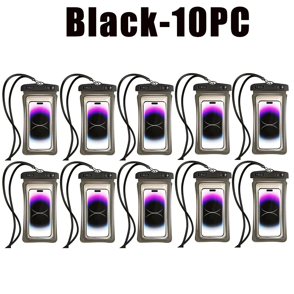 1 High Quality Universal Waterproof Smartphone Bag Phone Case Floating Waterproof Phone Pouch Bag for Diving Swimming