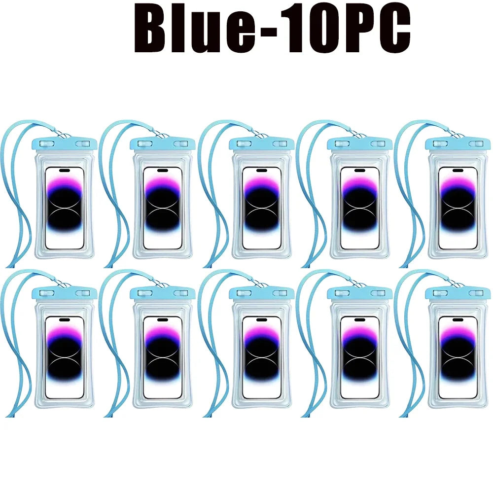 1 High Quality Universal Waterproof Smartphone Bag Phone Case Floating Waterproof Phone Pouch Bag for Diving Swimming