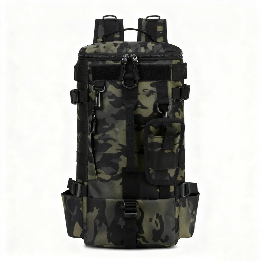 Multifunctional Fishing Backpack Tackle Bag with Rod Holders Fish Equipment Storage Waterproof Wear-resistant Outdoor Sports Bag