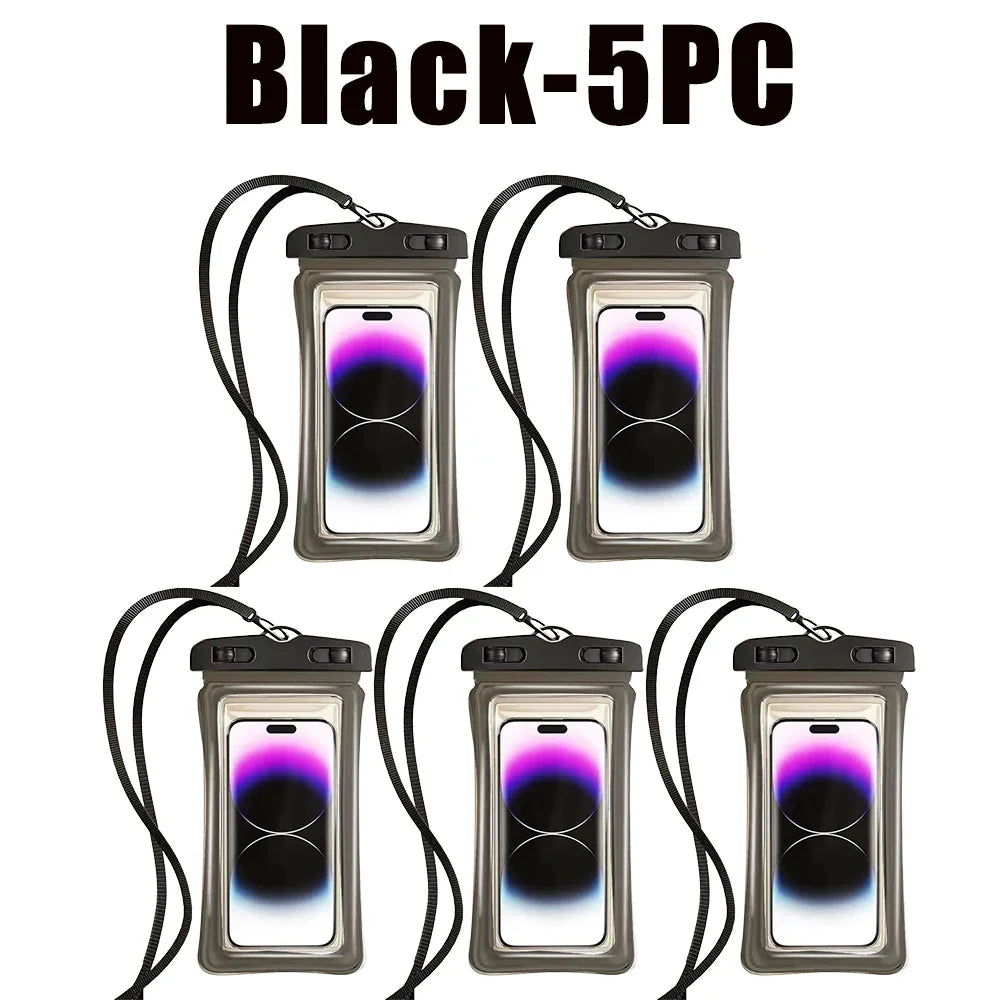 1 High Quality Universal Waterproof Smartphone Bag Phone Case Floating Waterproof Phone Pouch Bag for Diving Swimming