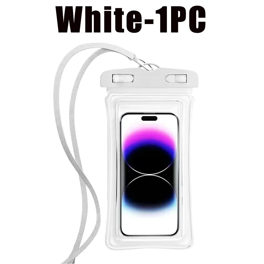1 High Quality Universal Waterproof Smartphone Bag Phone Case Floating Waterproof Phone Pouch Bag for Diving Swimming