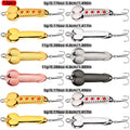 12Pcs Spoon Fishing Lures Set Metal Dick Penis Shape Bait Crankbait Hook 5-20g Metal Sequin VIB Jig Pesca Fishing Lures Bait