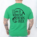 I Love It When She Bends Over Fishing T-Shirt for Men, Funny Graphic Tee, Casual Short Sleeve O Neck Tops, Harajuku Streetwear