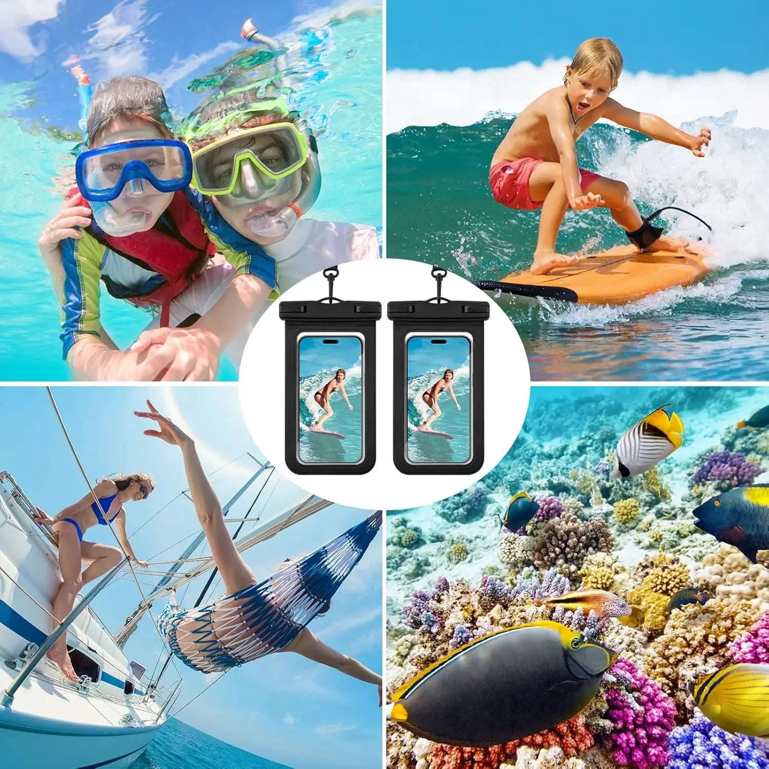 1 High Quality Universal Waterproof Smartphone Bag Phone Case Floating Waterproof Phone Pouch Bag for Diving Swimming