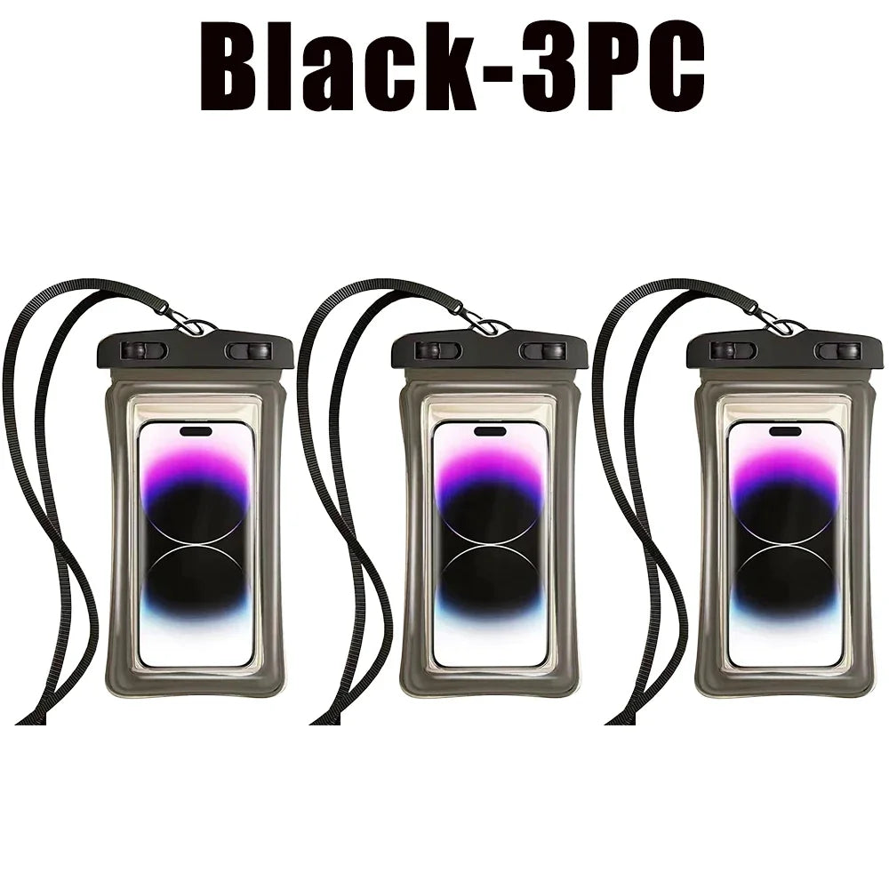 1 High Quality Universal Waterproof Smartphone Bag Phone Case Floating Waterproof Phone Pouch Bag for Diving Swimming