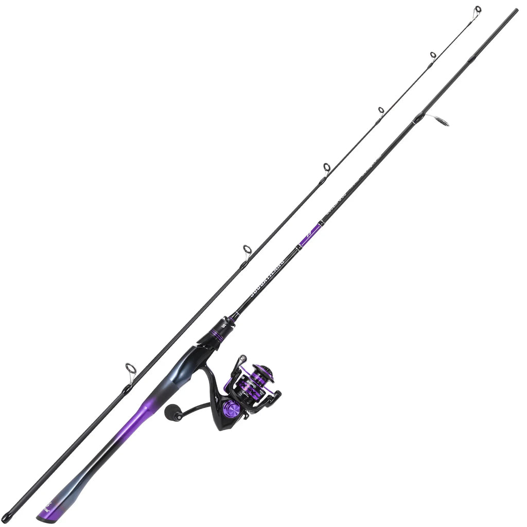 Sougayilang 2section Carbon Fishing Rod and Spinning Fishing Reel Combo 1.68m Rod 1000-3000 Fishing Rod Carp Bass Freshwater