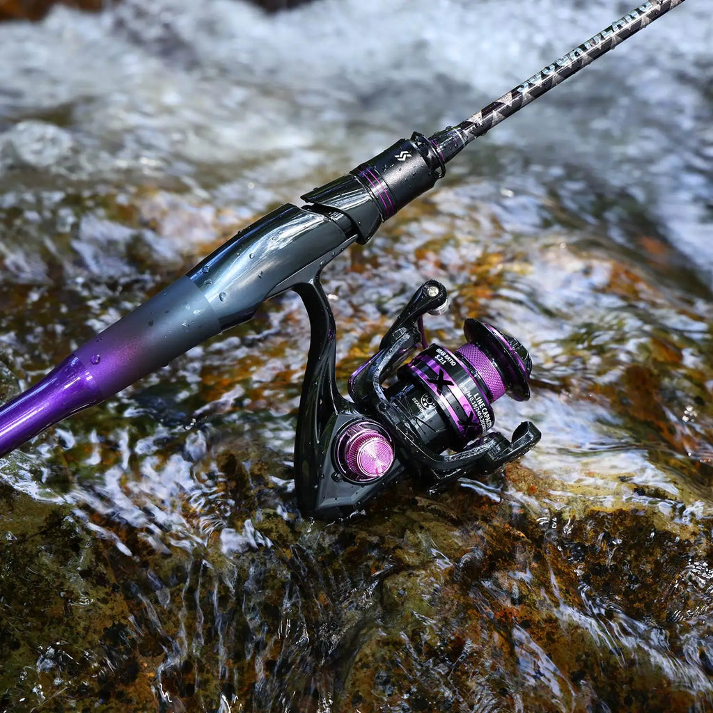 Sougayilang 2section Carbon Fishing Rod and Spinning Fishing Reel Combo 1.68m Rod 1000-3000 Fishing Rod Carp Bass Freshwater