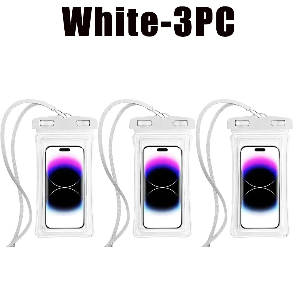1 High Quality Universal Waterproof Smartphone Bag Phone Case Floating Waterproof Phone Pouch Bag for Diving Swimming
