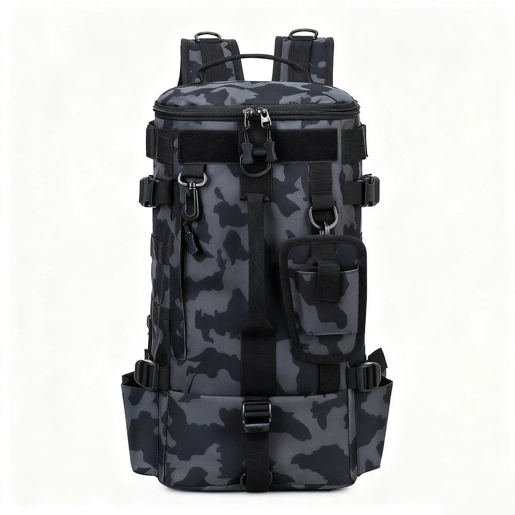 Multifunctional Fishing Backpack Tackle Bag with Rod Holders Fish Equipment Storage Waterproof Wear-resistant Outdoor Sports Bag
