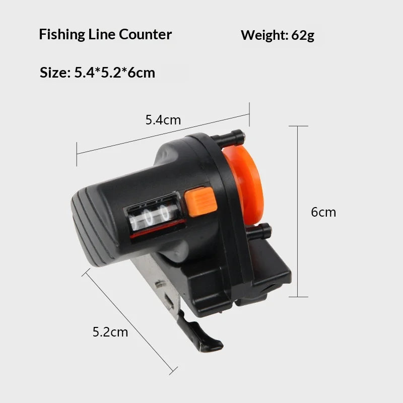 Fishing Line Depth Counter Fishing Line Depth Finder 0-999M Fishing Line Depth Counter Finder Tool Tackle Length Gauge Counter