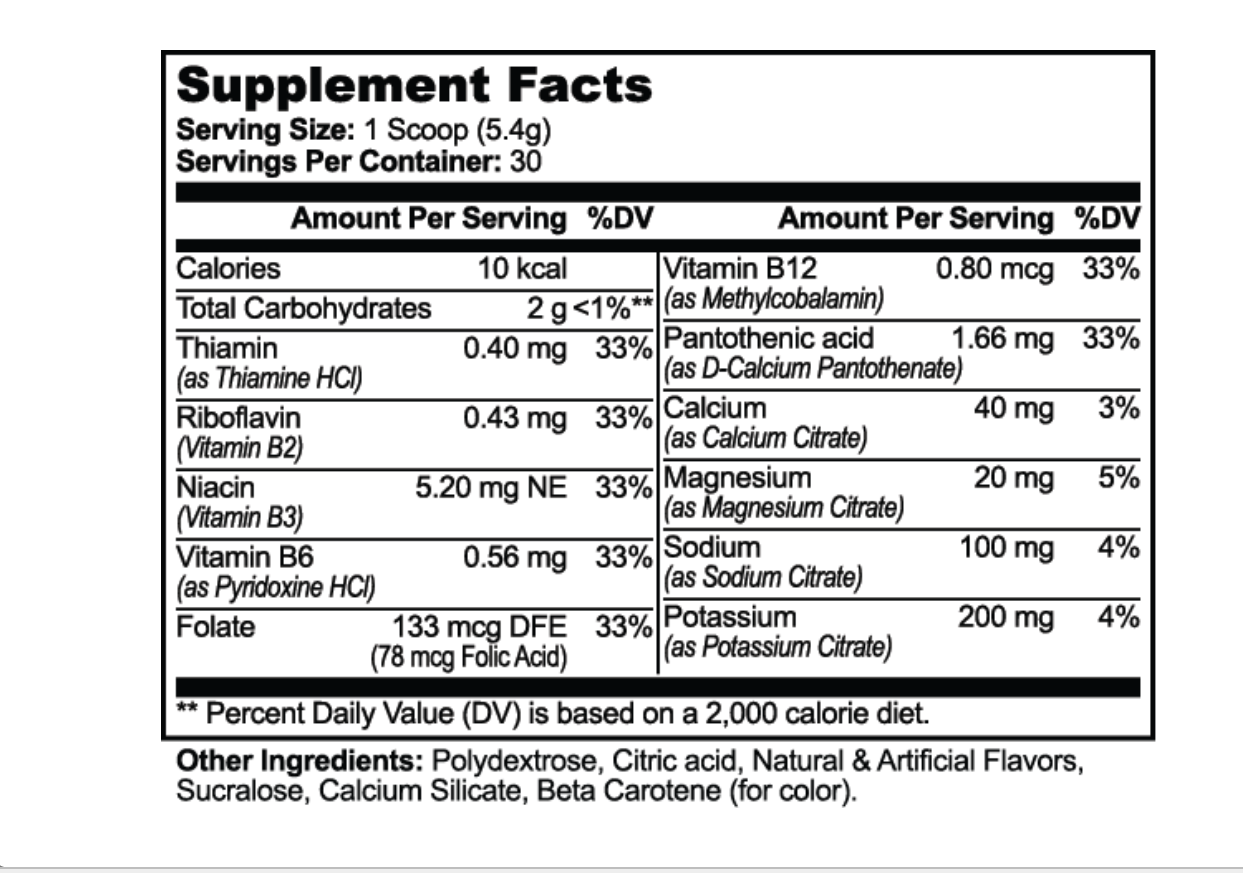Fishing Bolt Hydration Supplement/Drink - 30 Servings (Lemonade)