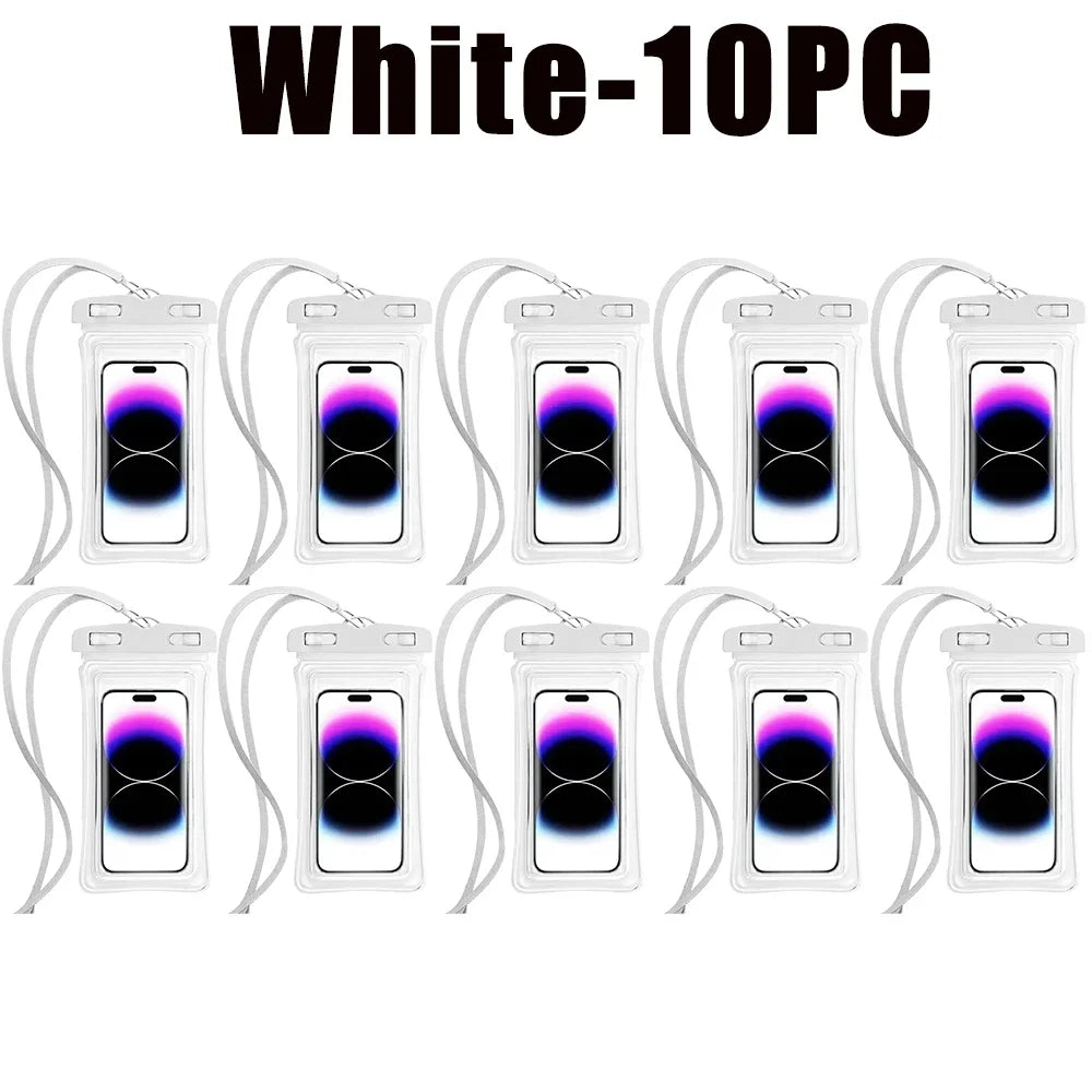 1 High Quality Universal Waterproof Smartphone Bag Phone Case Floating Waterproof Phone Pouch Bag for Diving Swimming