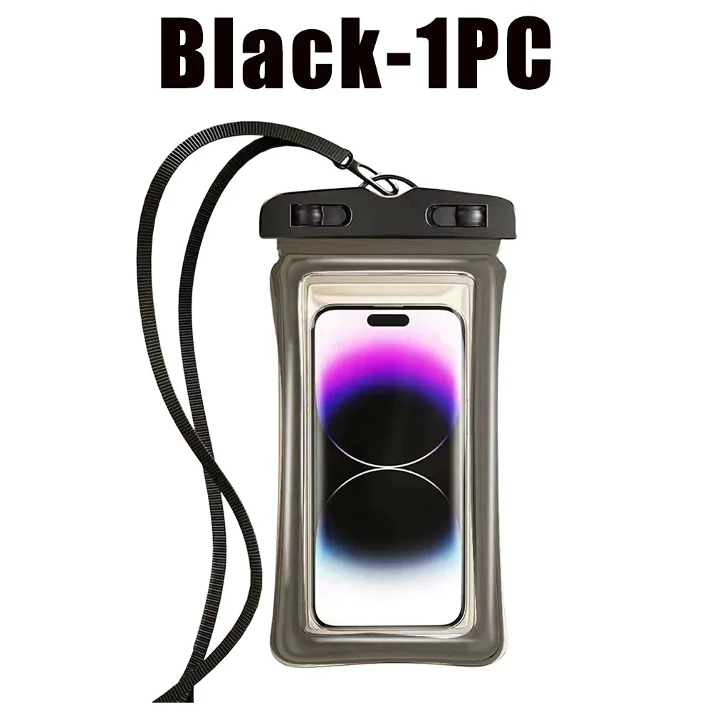 1 High Quality Universal Waterproof Smartphone Bag Phone Case Floating Waterproof Phone Pouch Bag for Diving Swimming