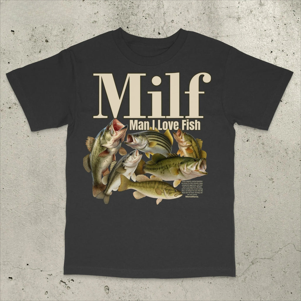 Man I Love Fish T-Shirt, Retro Fishing Shirt Bass Fishing T-Shirt Funny Fishing Shirt Stupid Meme Shirt Brain Rot Shirt Unhinged